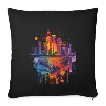 Rotterdam - Sofa pillowcase 17,3'' x 17,3'' (45 x 45 cm) - black - Front