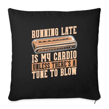 Harmonica - Sofa pillowcase 17,3'' x 17,3'' (45 x 45 cm) - black - Front