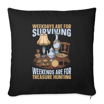 Antiques Antique dealers - Sofa pillowcase 17,3'' x 17,3'' (45 x 45 cm) - black - Front