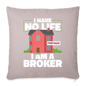 Makler - Sofakissenbezug 45 x 45 cm - helles Taupe - Vorne