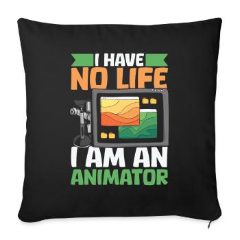 Animator - Sofa pillowcase 17,3'' x 17,3'' (45 x 45 cm) - black - Front
