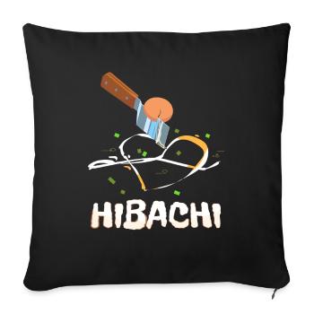 La cuisine Hibachi avec passion - Housse de coussin décorative 45 x 45 cm - noir - Devant