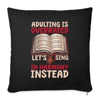 Choristes - Housse de coussin décorative 45 x 45 cm - noir - Devant