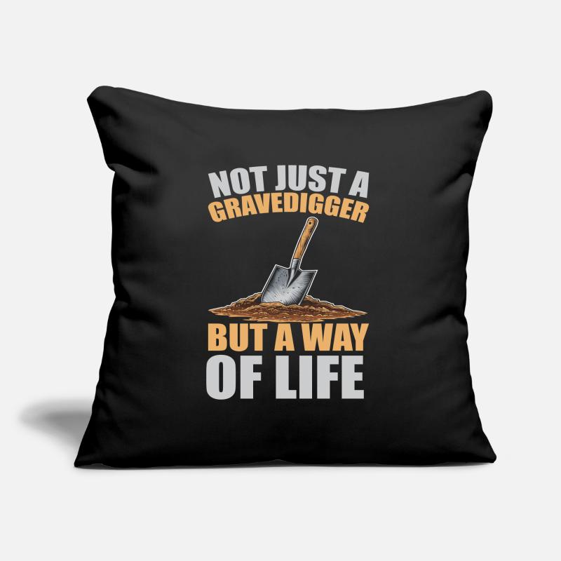 Gravedigger Funeral Assistant Sofa pillowcase 17,3'' x 17,3'' (45 x 45 cm)