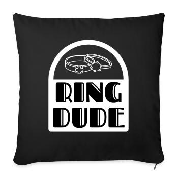 Ring Dude Ring Bearer Wedding Wedding - Sofa pillowcase 17,3'' x 17,3'' (45 x 45 cm) - black - Front