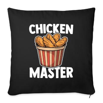 Chicken Wing Master Aliments pour ailes de poulet frites - Housse de coussin décorative 45 x 45 cm - noir - Devant