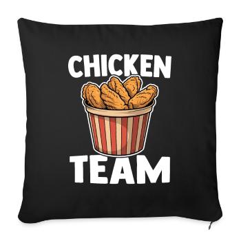 Chicken Wing Team Deep Fried Chicken Wings Food - Sofa pillowcase 17,3'' x 17,3'' (45 x 45 cm) - black - Front