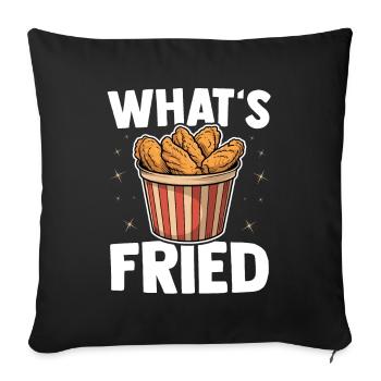 Chicken Wings Liebhaber Lustig What's Fried - Sofakissenbezug 45 x 45 cm - Schwarz - Vorne