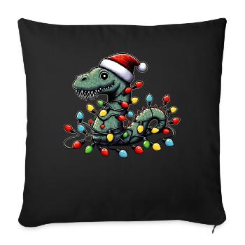 Cute Funny Loch Ness Monster Nessie Plesiosau - Sofa pillowcase 17,3'' x 17,3'' (45 x 45 cm) - black - Front