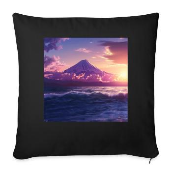 Japon - Housse de coussin décorative 45 x 45 cm - noir - Devant