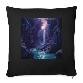 Japon - Housse de coussin décorative 45 x 45 cm - noir - Devant