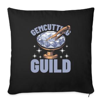 Gemstone cutter team - Sofa pillowcase 17,3'' x 17,3'' (45 x 45 cm) - black - Front