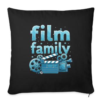Film Producer Team - Sofa pillowcase 17,3'' x 17,3'' (45 x 45 cm) - black - Front