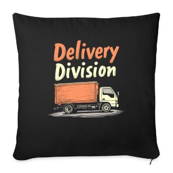 Delivery Driver Team - Sofa pillowcase 17,3'' x 17,3'' (45 x 45 cm) - black - Front