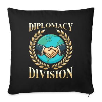 Diplomat Team - Sofa pillowcase 17,3'' x 17,3'' (45 x 45 cm) - black - Front