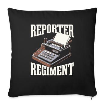 Court Reporter Team - Sofa pillowcase 17,3'' x 17,3'' (45 x 45 cm) - black - Front