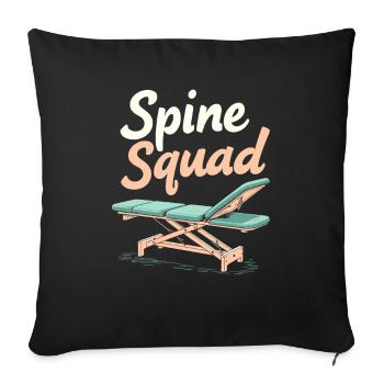 Chiropractor Team - Sofa pillowcase 17,3'' x 17,3'' (45 x 45 cm) - black - Front