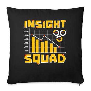Advisors to Squad - Sofa pillowcase 17,3'' x 17,3'' (45 x 45 cm) - black - Front