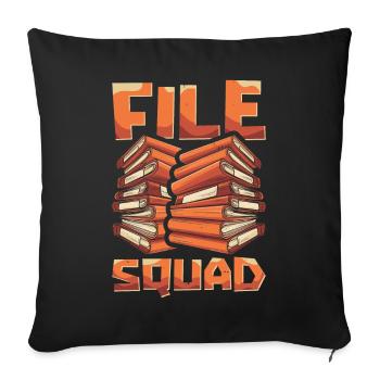 Escouade de commis - Housse de coussin décorative 45 x 45 cm - noir - Devant