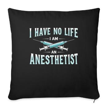 anaesthetist - Sofa pillowcase 17,3'' x 17,3'' (45 x 45 cm) - black - Front
