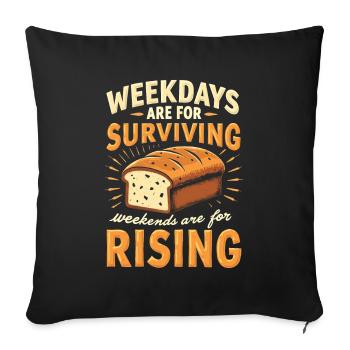 Brotbacken - Sofakissenbezug 45 x 45 cm - Schwarz - Vorne
