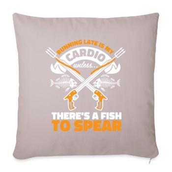 Chasse sous-marine Pêche - Housse de coussin décorative 45 x 45 cm - taupe clair - Devant