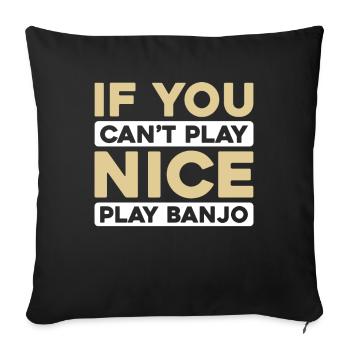 Banjo - Sofa pillowcase 17,3'' x 17,3'' (45 x 45 cm) - black - Front