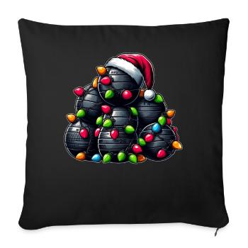 Slamball Santa Hat Xmas - Sofa pillowcase 17,3'' x 17,3'' (45 x 45 cm) - black - Front