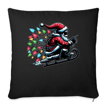 Santa Claus Sleigh Ride Christmas Xmas We - Sofa pillowcase 17,3'' x 17,3'' (45 x 45 cm) - black - Front