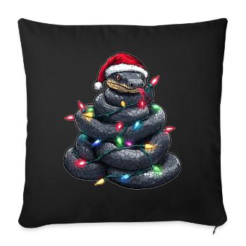 Chapeau de Noël Black Snake Noël - Housse de coussin décorative 45 x 45 cm - noir - Devant