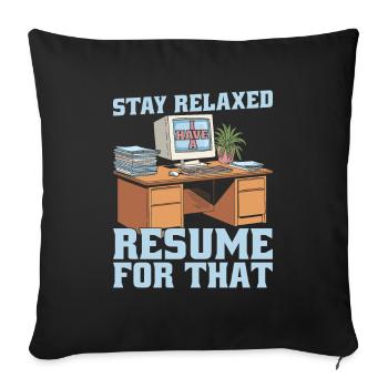 Hr Assistent - Sofakissenbezug 45 x 45 cm - Schwarz - Vorne