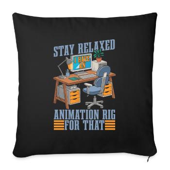 Animator - Sofa pillowcase 17,3'' x 17,3'' (45 x 45 cm) - black - Front