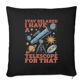 Astronome - Housse de coussin décorative 45 x 45 cm - noir - Devant