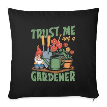 Jardinier - Housse de coussin décorative 45 x 45 cm - noir - Devant
