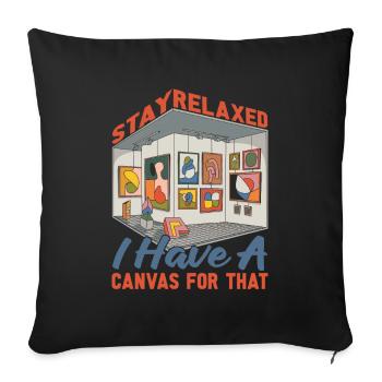 Art dealer - Sofa pillowcase 17,3'' x 17,3'' (45 x 45 cm) - black - Front