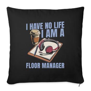 Gérant d’étage - Housse de coussin décorative 45 x 45 cm - noir - Devant