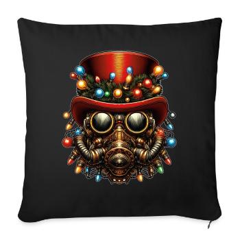 Steampunk Vintage Santa Hat Xmas - Sofa pillowcase 17,3'' x 17,3'' (45 x 45 cm) - black - Front