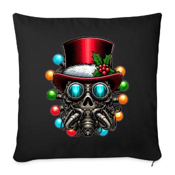 Steampunk Vintage Santa Hat Xmas - Sofa pillowcase 17,3'' x 17,3'' (45 x 45 cm) - black - Front