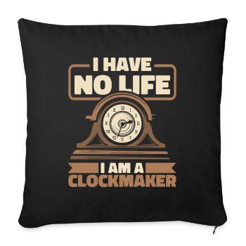 Watchmaker - Sofa pillowcase 17,3'' x 17,3'' (45 x 45 cm) - black - Front