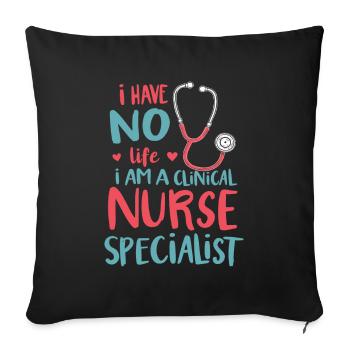 Specialist nurse - Sofa pillowcase 17,3'' x 17,3'' (45 x 45 cm) - black - Front