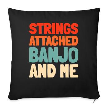 Banjo - Sofa pillowcase 17,3'' x 17,3'' (45 x 45 cm) - black - Front
