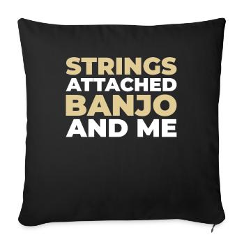 Banjo - Sofa pillowcase 17,3'' x 17,3'' (45 x 45 cm) - black - Front