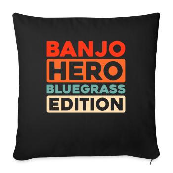 Banjo - Sofa pillowcase 17,3'' x 17,3'' (45 x 45 cm) - black - Front