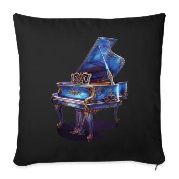 Piano - Housse de coussin décorative 45 x 45 cm - noir - Devant