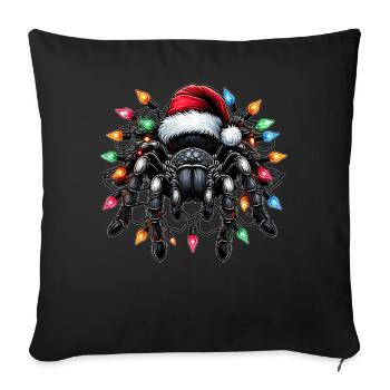 Tarantula Spider Christmas Hat Xmas - Sofa pillowcase 17,3'' x 17,3'' (45 x 45 cm) - black - Front