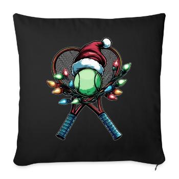 Tennis player Team coach Coach Weihnach - Sofa pillowcase 17,3'' x 17,3'' (45 x 45 cm) - black - Front