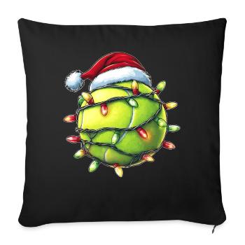 Tennis player Team coach Coach Weihnach - Sofa pillowcase 17,3'' x 17,3'' (45 x 45 cm) - black - Front