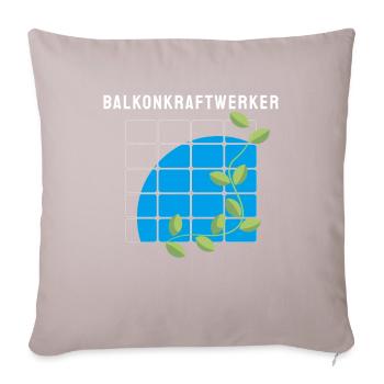 Balkonkraftwerker Solar Photovoltaik - Sofakissenbezug 45 x 45 cm - helles Taupe - Vorne