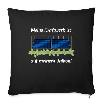 My Power Plant Balcony Power Plant Solar - Sofa pillowcase 17,3'' x 17,3'' (45 x 45 cm) - black - Front