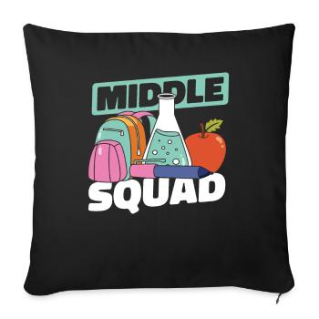 Middle School Teacher Cadre - Sofa pillowcase 17,3'' x 17,3'' (45 x 45 cm) - black - Front